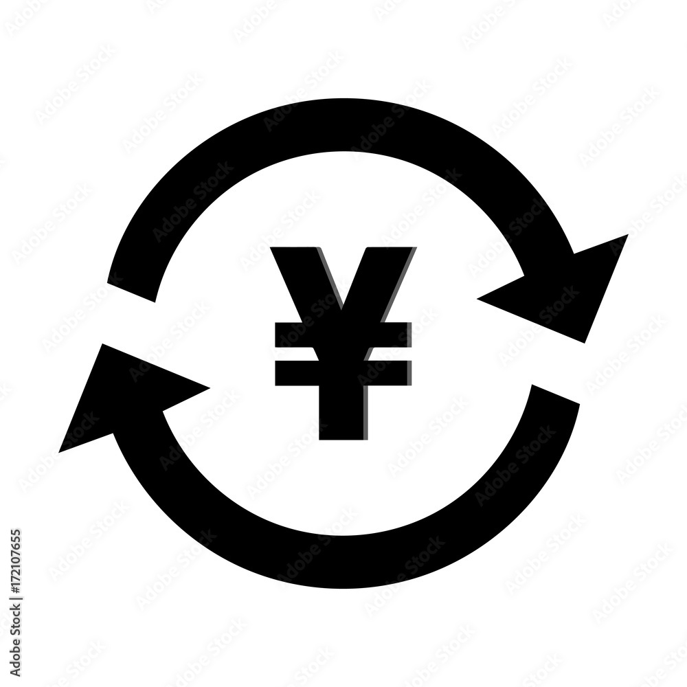 Exchange money, Currency Japan money , Yen exchange icon Exchange money, Currency Japan money , Yen exchange icon