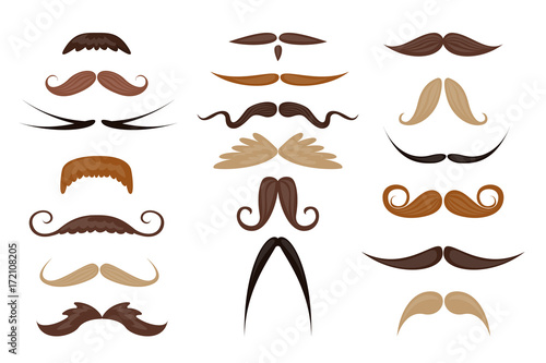 Different mustache set.