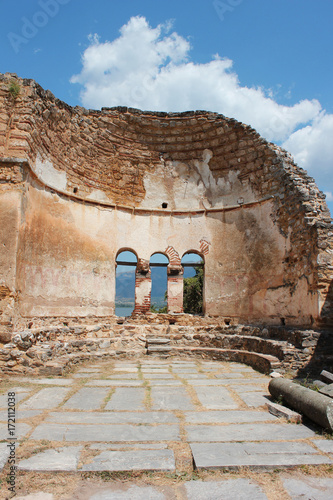 Saint Achilleios church at Prespes Lake Florina northern Greece photo