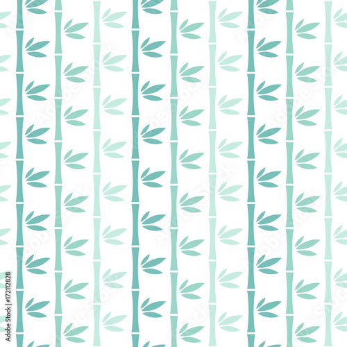 Seamless Pattern Abstact Bamboo Turquoise Colors
