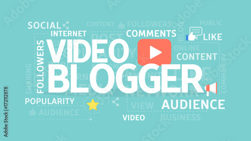 Video blogger concept.