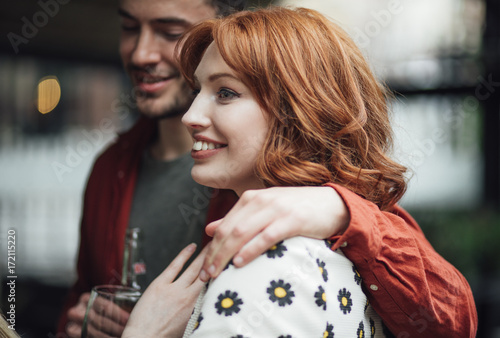 Couple Talking At Social Event