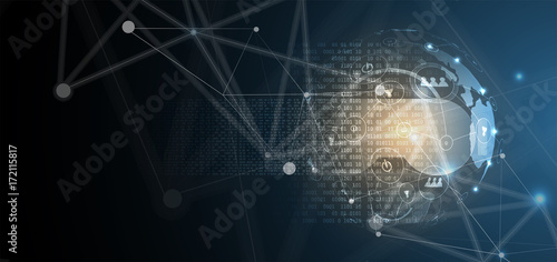 virtual reality in life future technology background