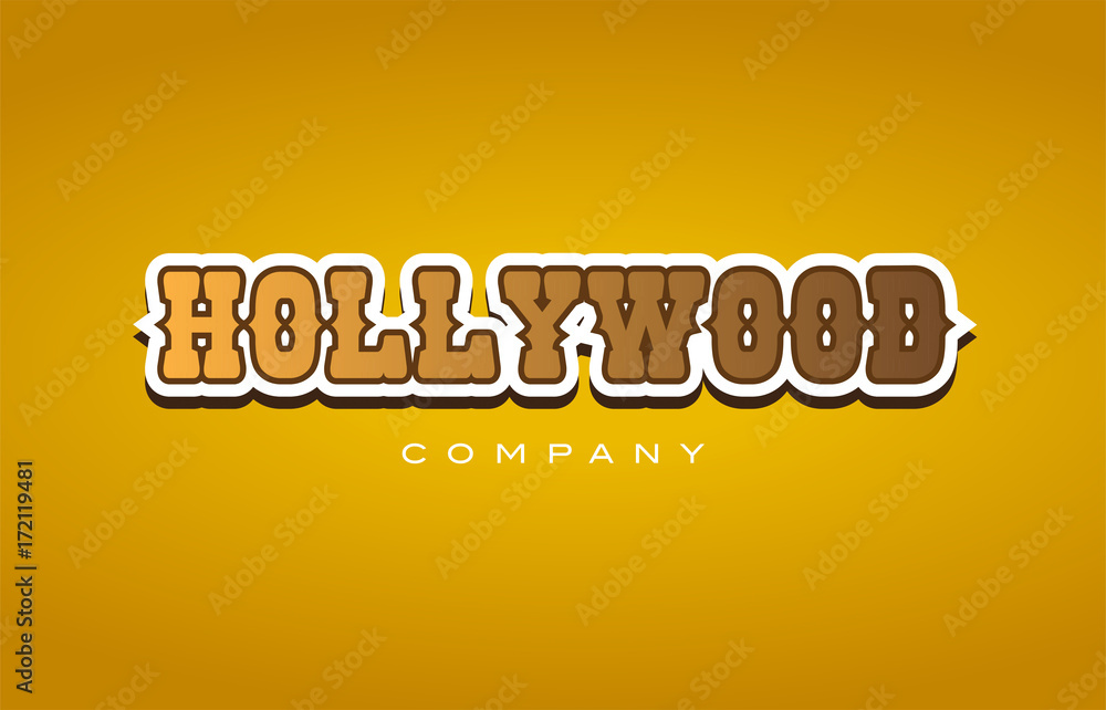 hollywood western style word text logo design icon company hollywood western style word text logo design icon company