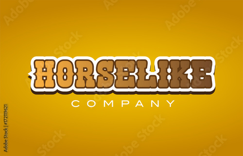 horselike horse like western style word text logo design icon company photo