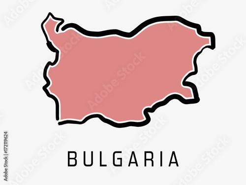Obraz na plátně Bulgaria map outline