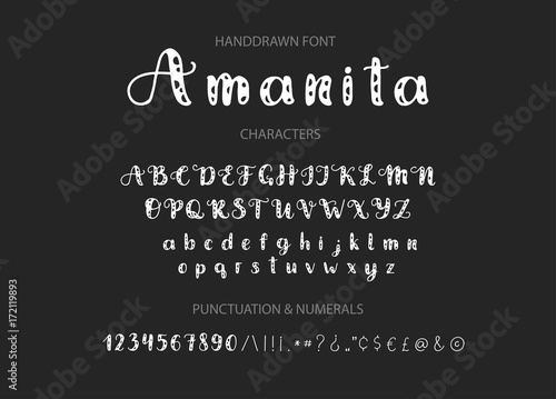 Handdrawn Vector Script font.   Display style cartoon typeface. 