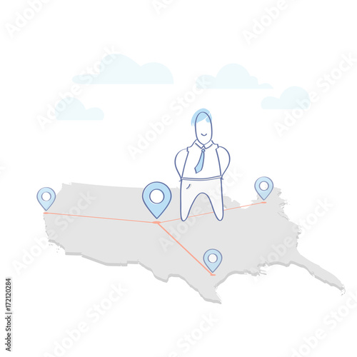 Business expansion, headquarters and branches, building office network or franchise business.