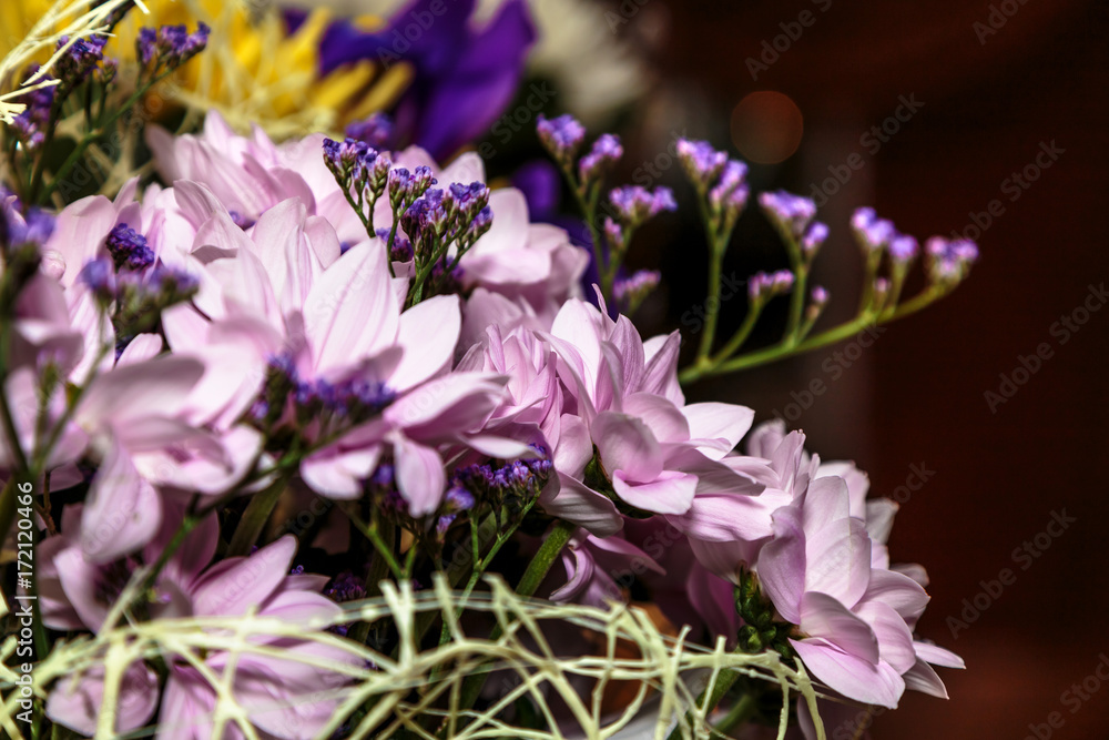 bouquet of beautiful natural colors for holiday decoration