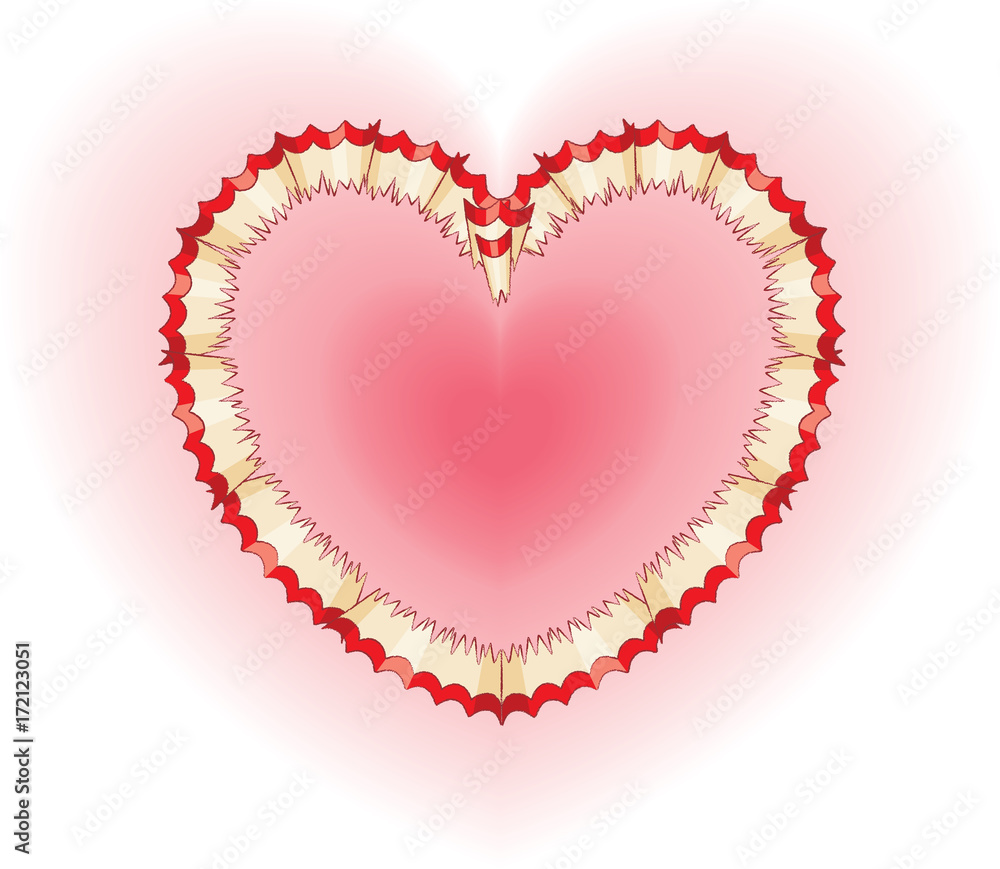 Pencil Shaving_Heart_Only_Glow Pencil Shaving_Heart_Only_Glow