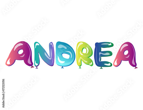 beautiful female name Andrea text
