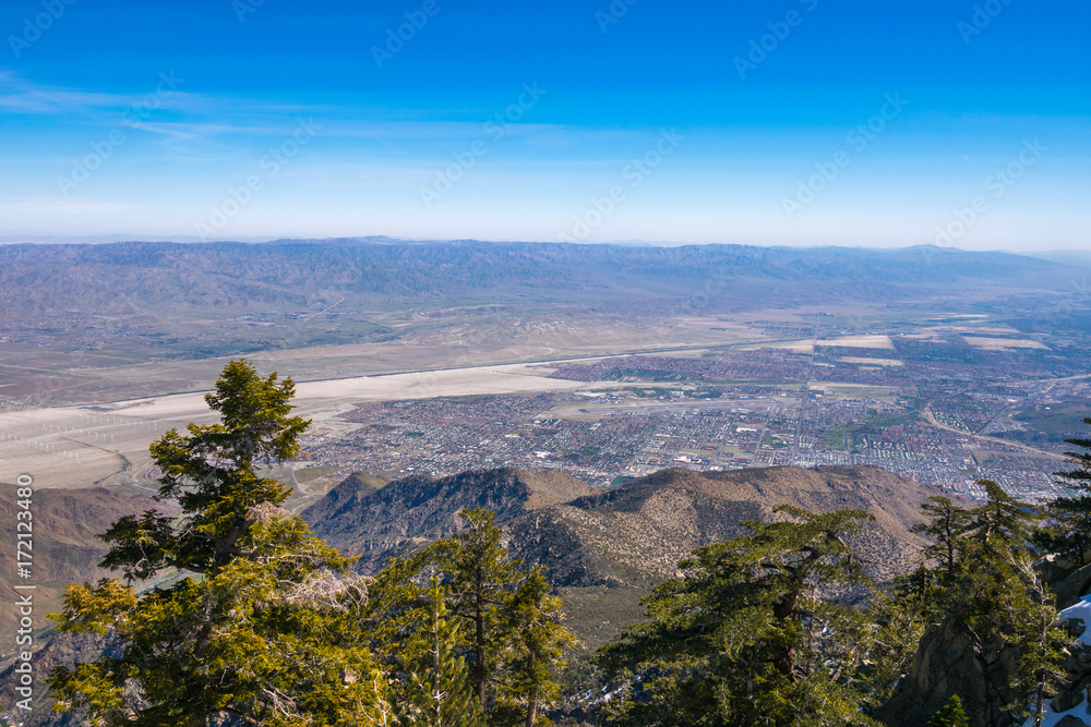 View of Palm Springs from San Jacinto Mountain, Riverside County, California, USA