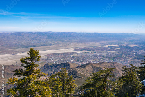 View of Palm Springs from San Jacinto Mountain  Riverside County  California  USA
