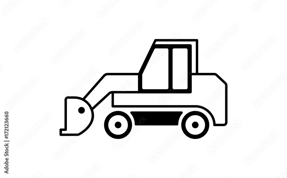 Wheel loader illustration