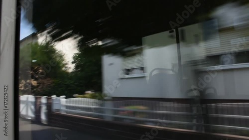 View landscape and cityscape of classic town from tramway between Sandhausen district go to Heidelberg altstadt or old town on August 25, 2017 in Heidelberg, Germany photo