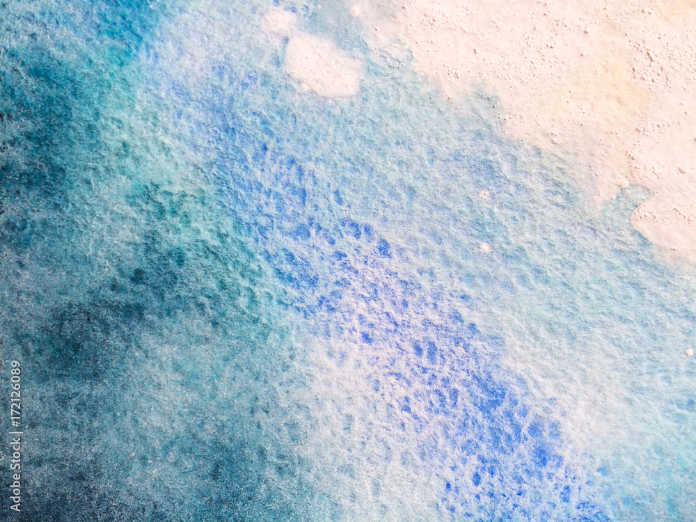 watercolor. blue background. paper texture