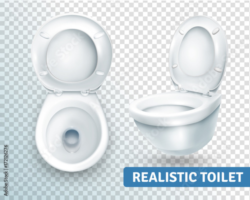 Toilet Bowl Realistic Set