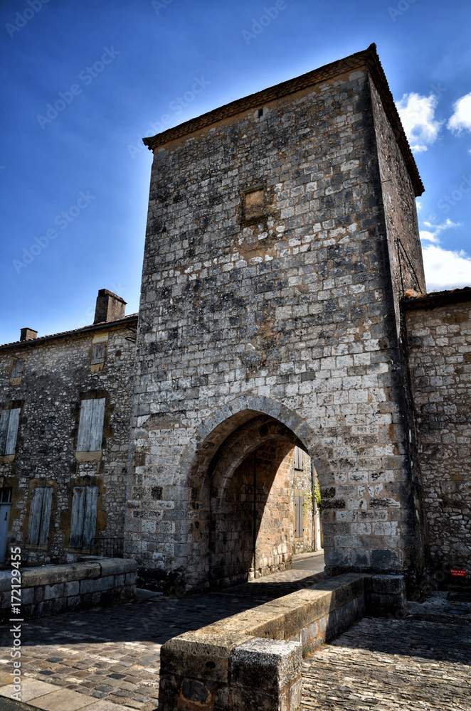 The old bastide of Monpazier, Dordogne, France