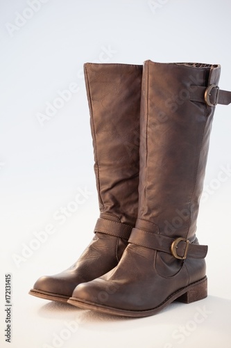 Pair of wellington boot against white background