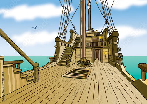 boat deck background