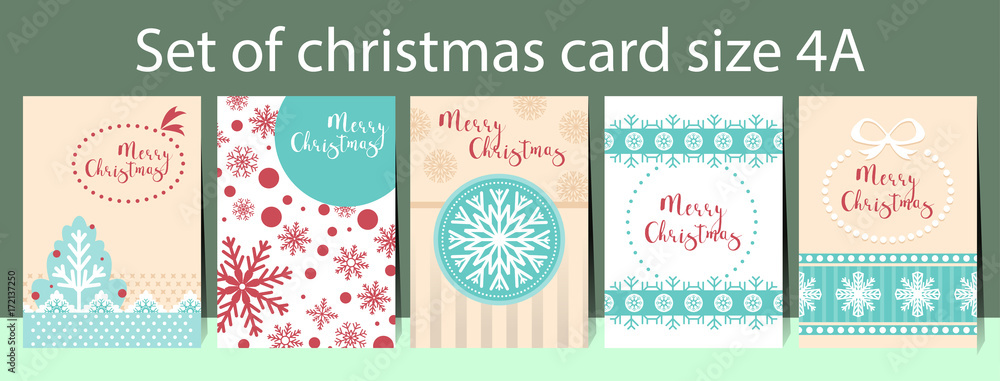 template christmas card size A4