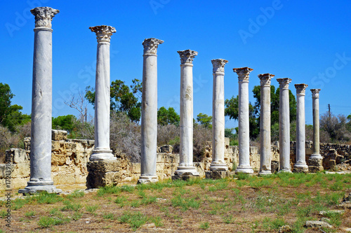 Romans ruins of the city of Salamis, near Famagusta, Northern Cyprus.