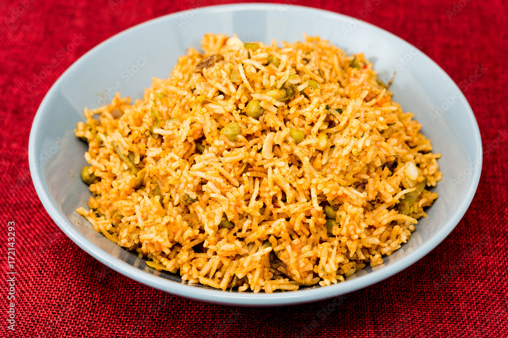 Tasty Indian food basmati rice on a plate Tasty Indian food basmati rice on a plate