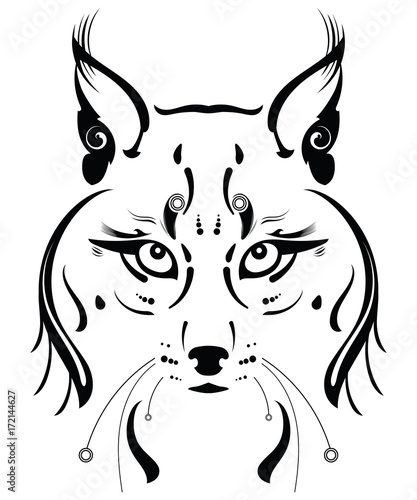Bobcat head tattoo