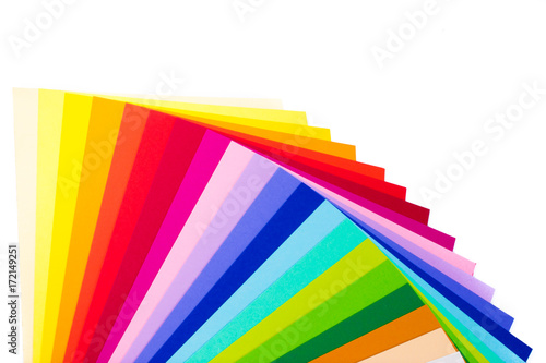 Sheets of colored paper. Colorful background. Back to school.