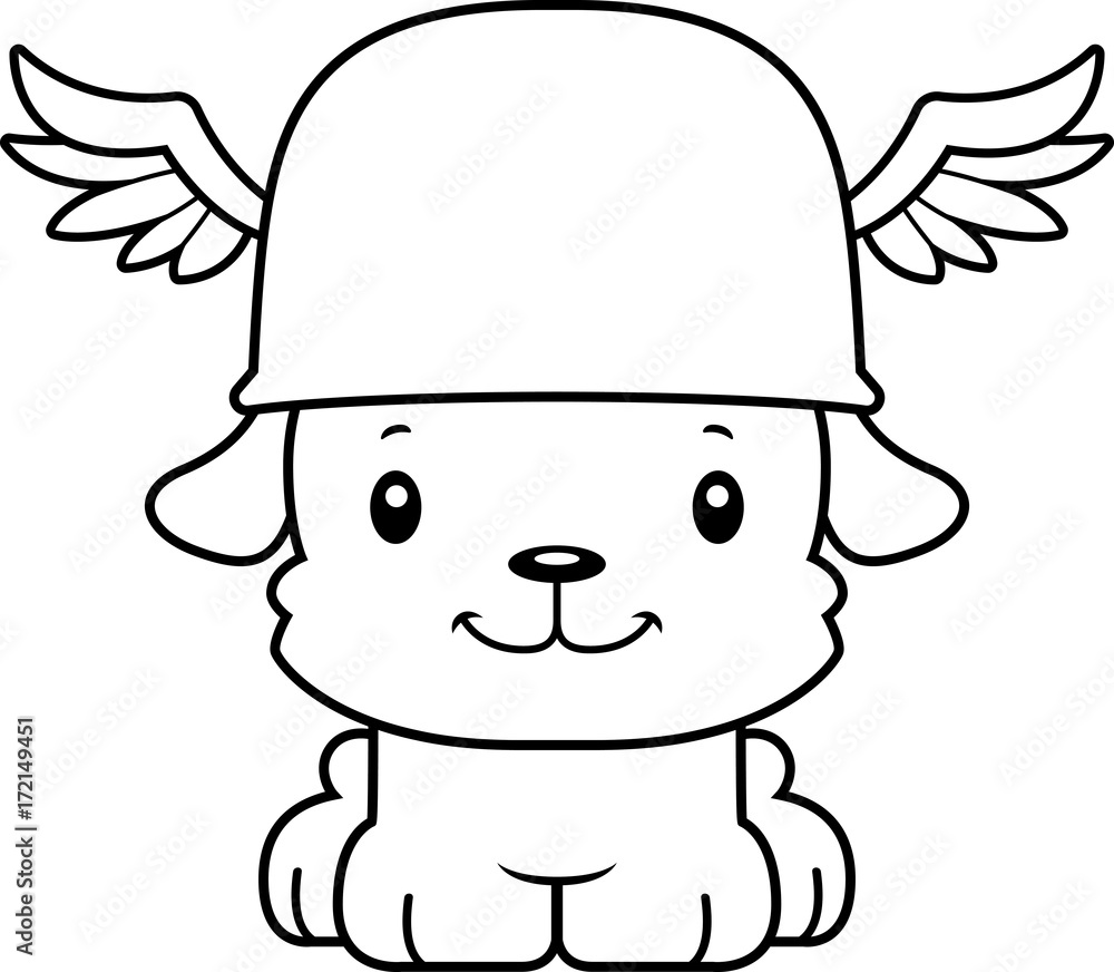 Cartoon Smiling Hermes Puppy Cartoon Smiling Hermes Puppy