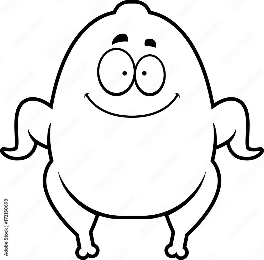 Smiling Cartoon Turkey Smiling Cartoon Turkey
