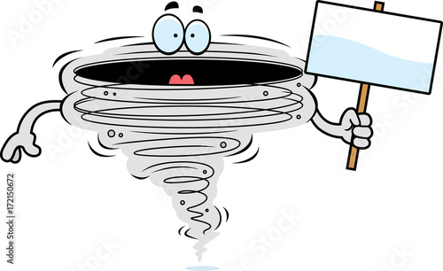 Cartoon Tornado Sign