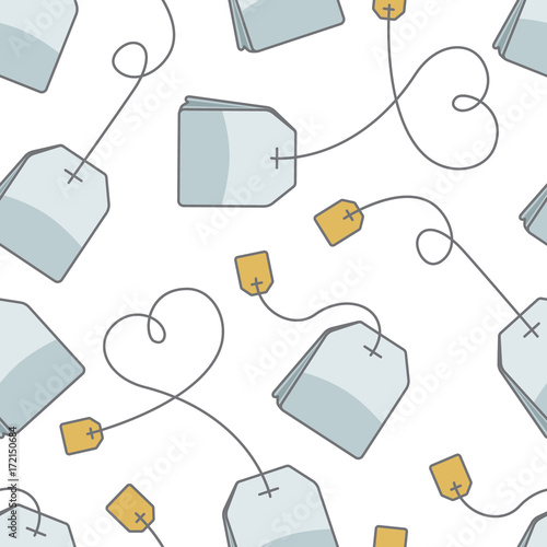 seamless pattern with tea bags