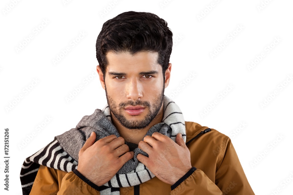 Man posing against white background Man posing against white background
