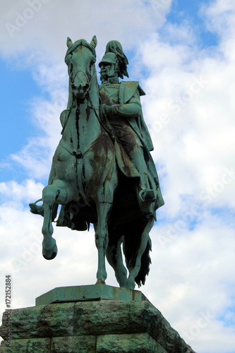 Standbild Kaiser Wilhelm I. an der Kölner Hohenzollernbrücke