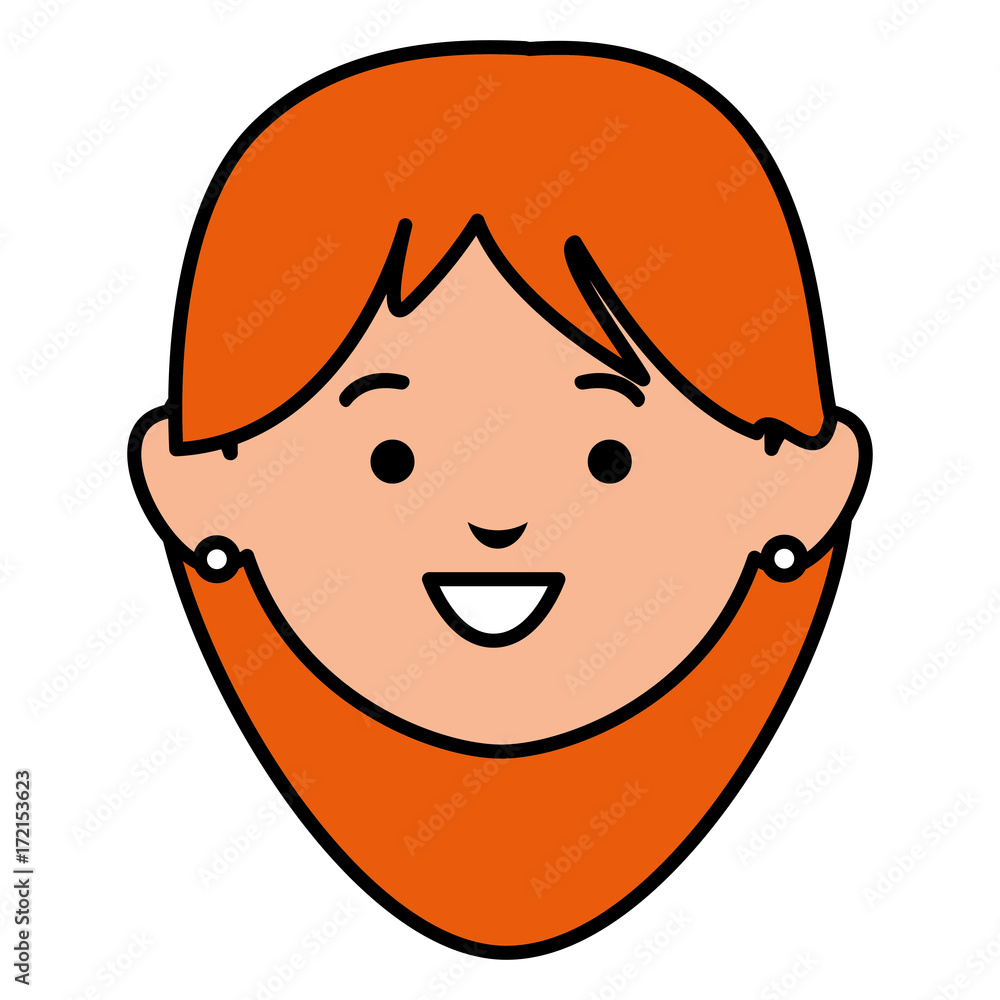 Fototapeta premium beautiful woman head avatar character