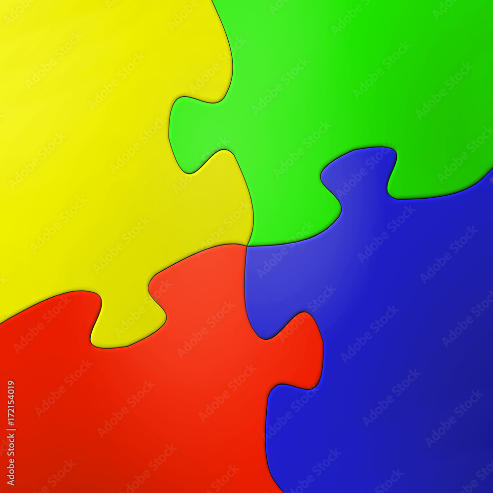 Teamwork, 4 part puzzle diagram