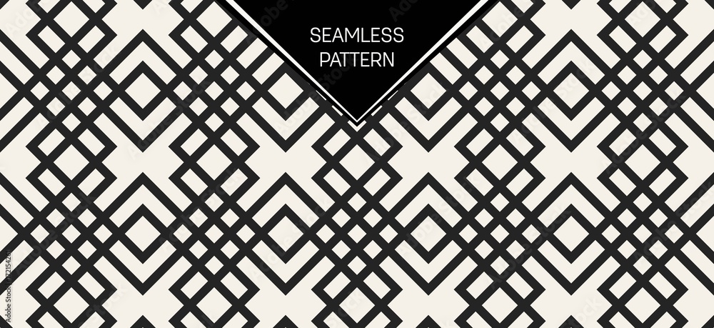 Abstract concept vector monochrome geometric pattern. Black and white minimal background. Creative illustration template. Seamless stylish texture. For wallpaper, surface, web design, textile, decor. Abstract concept vector monochrome geometric pattern. Black and white minimal background. Creative illustration template. Seamless stylish texture. For wallpaper, surface, web design, textile, decor.