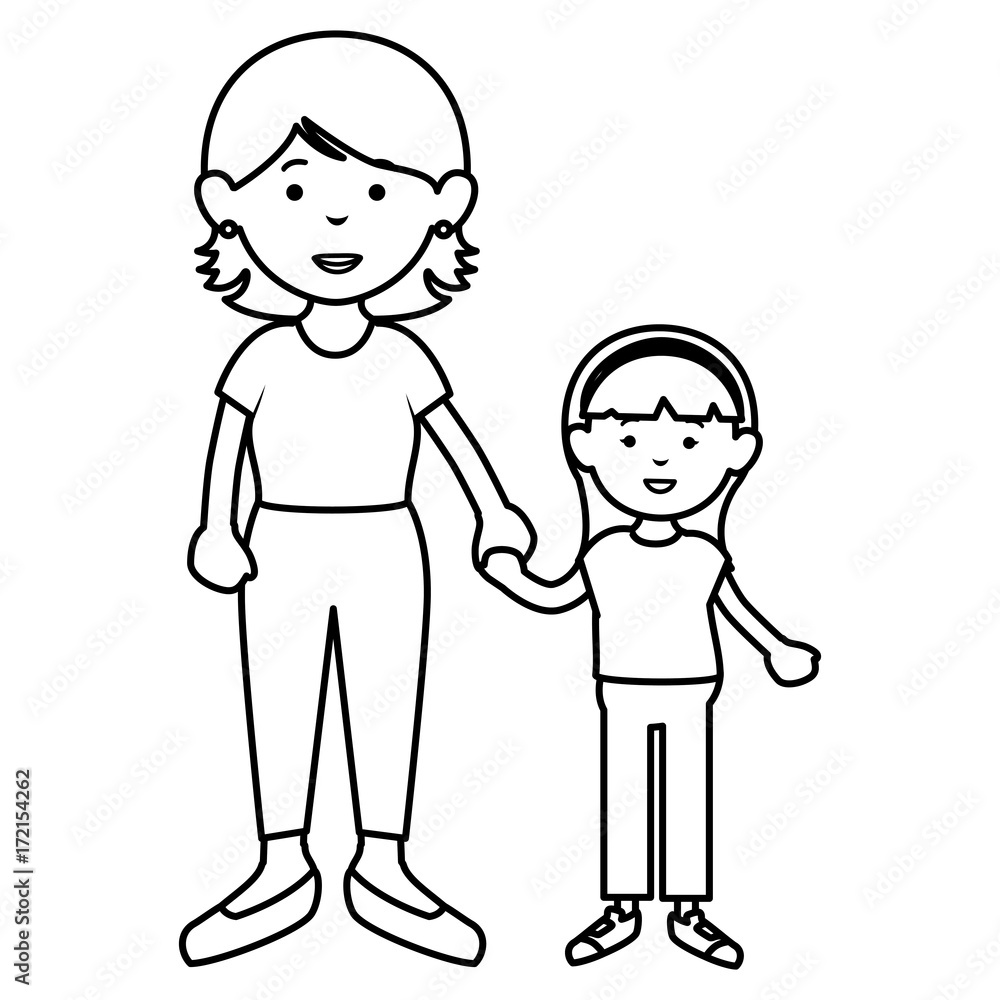 grandmother with granddaughter avatars grandmother with granddaughter avatars