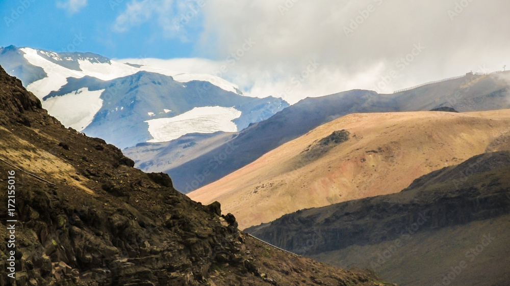 Andes mountain range landscape in Chile