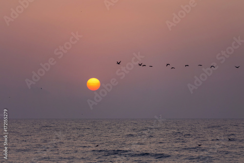 Fototapeta Naklejka Na Ścianę i Meble -  Beautiful sunrise at Black Sea, Romania
