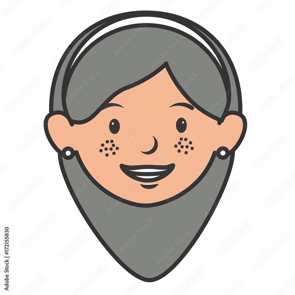 Fototapeta premium beautiful woman head avatar character