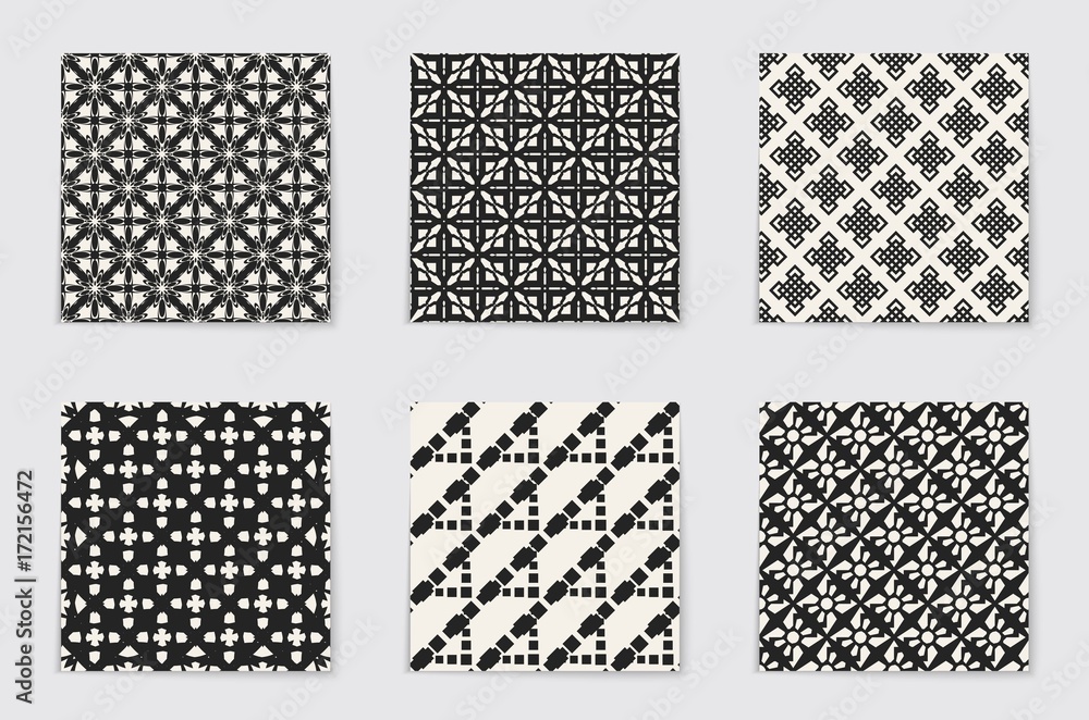 Abstract concept vector monochrome geometric pattern. Black and white minimal background. Creative illustration template. Seamless stylish texture. For wallpaper, surface, web design, textile, decor. Abstract concept vector monochrome geometric pattern. Black and white minimal background. Creative illustration template. Seamless stylish texture. For wallpaper, surface, web design, textile, decor.