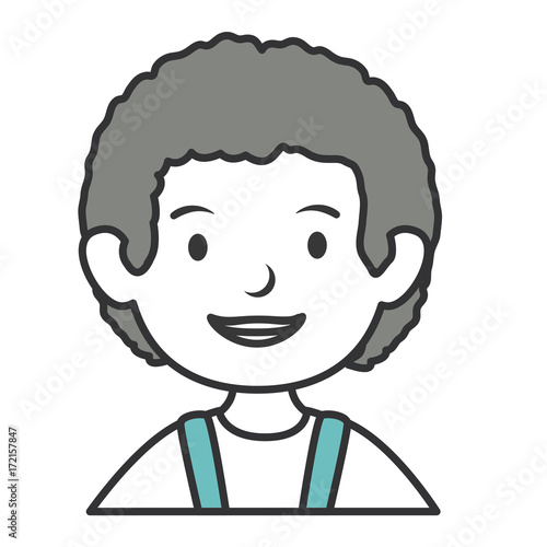 cute little boy avatar character vector illustration design