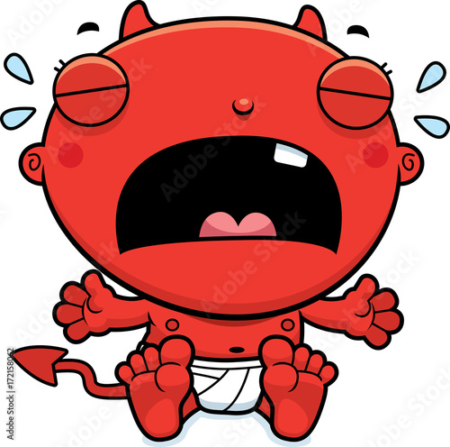 Cartoon Baby Devil Crying