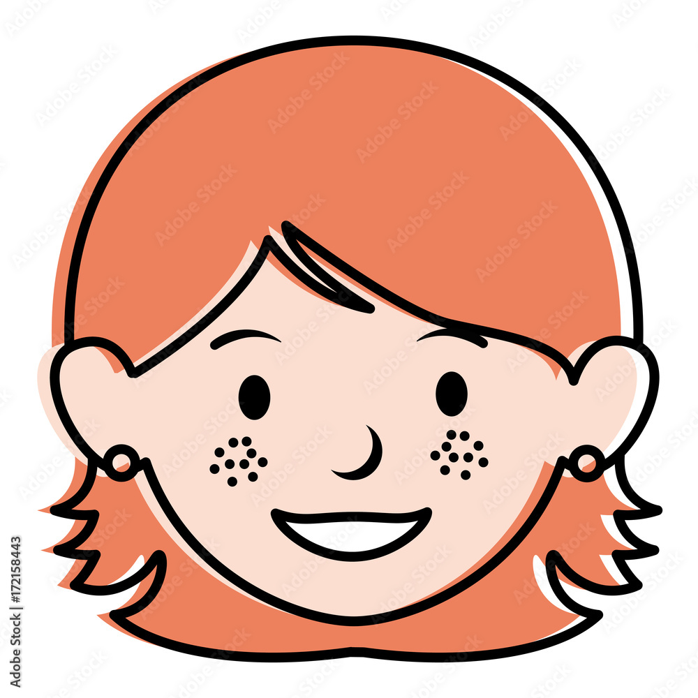 beautiful woman head avatar character