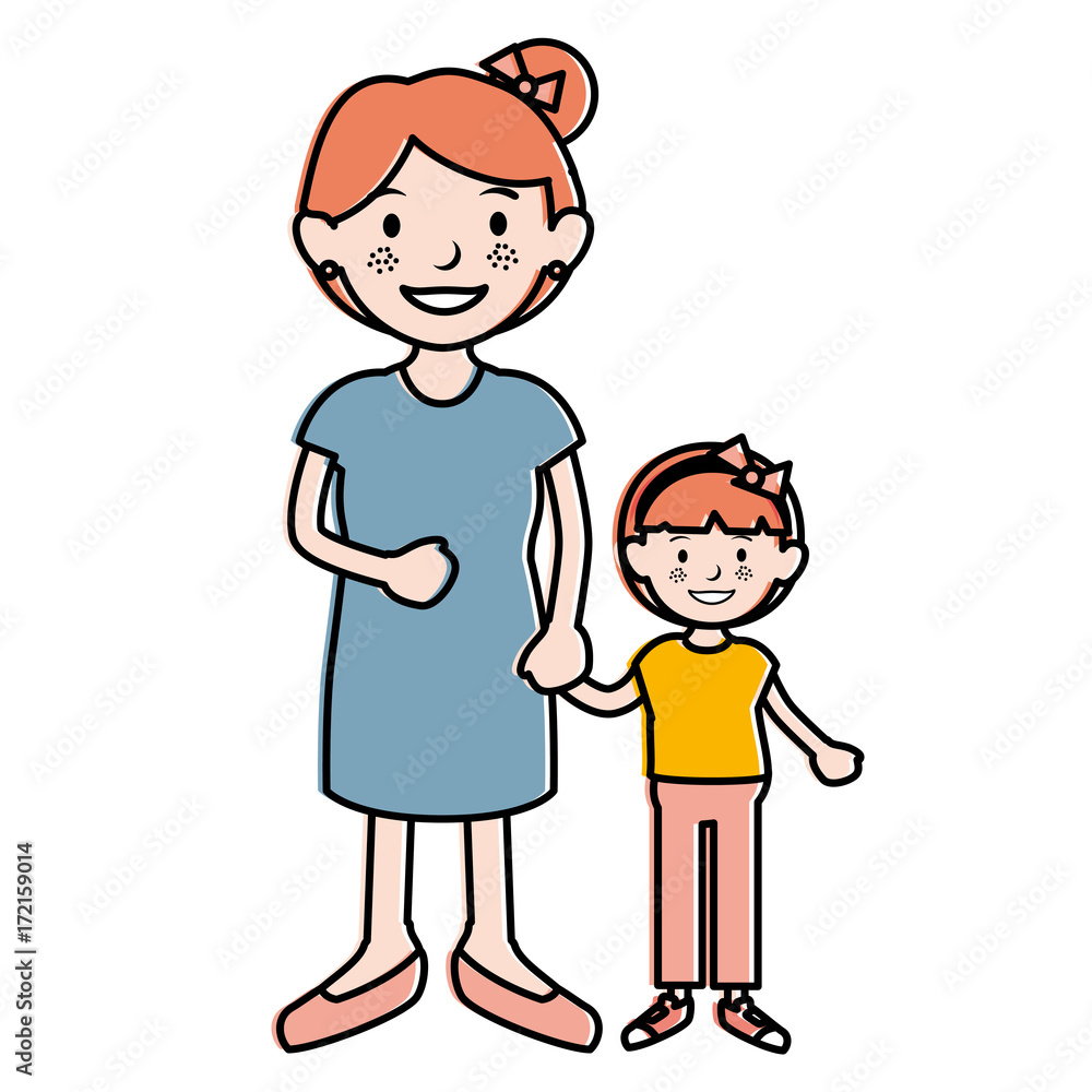 mother with daughter avatars characters mother with daughter avatars characters