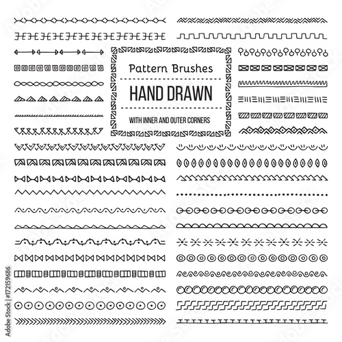 Ethnic Style Pattern Brushes Set