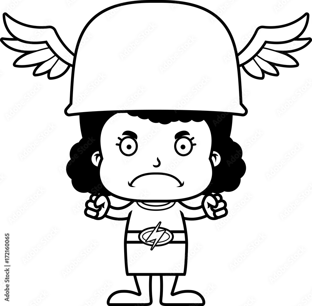 Cartoon Angry Hermes Girl Cartoon Angry Hermes Girl