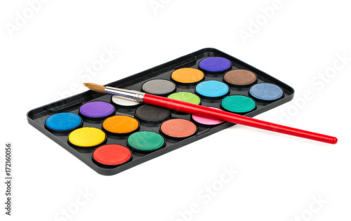 Palette with brush
